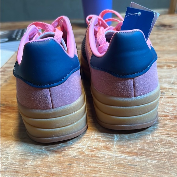 Adidas Pink and Navy Gazelle Sneakers - Picture 6 of 11